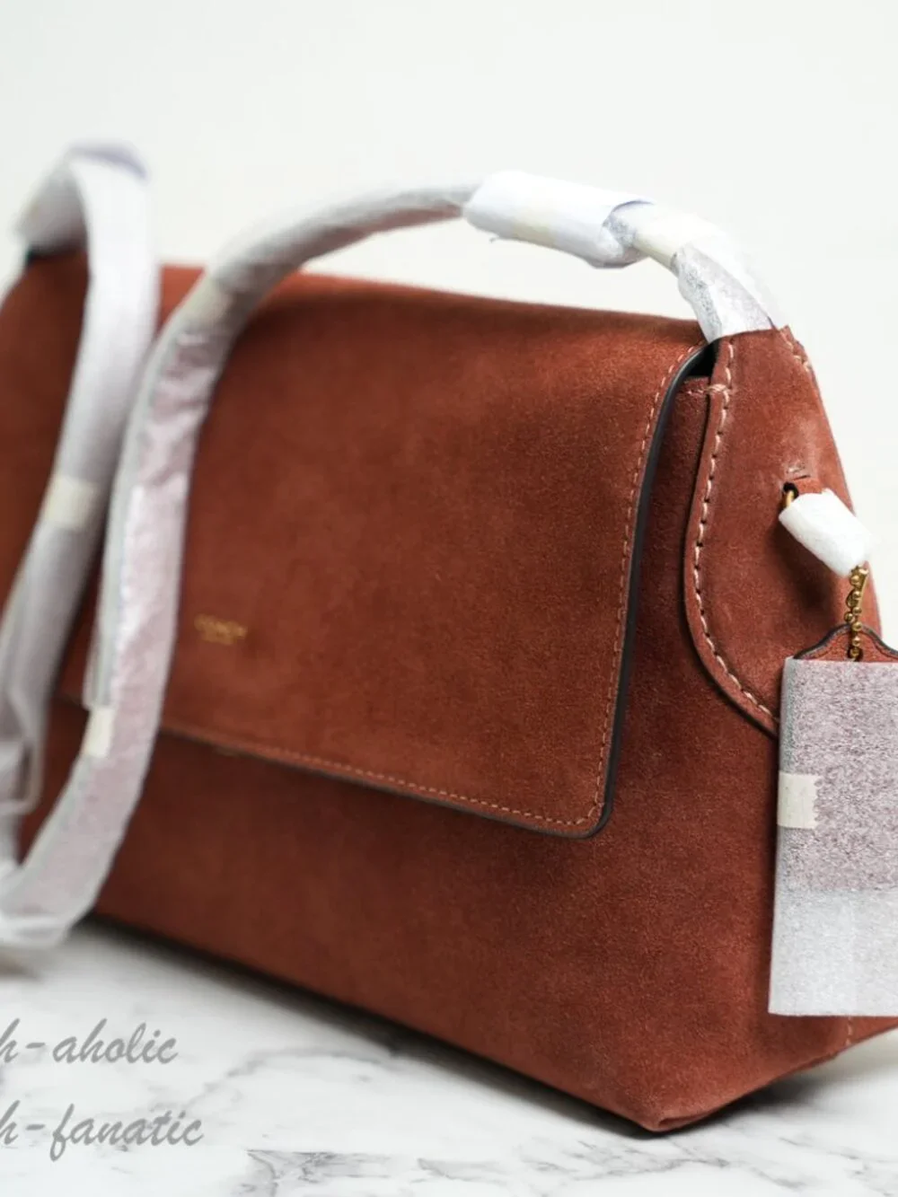 COACH CEB52 Chelsea Shoulder Bag 30 in Suede B4/Clay NWT